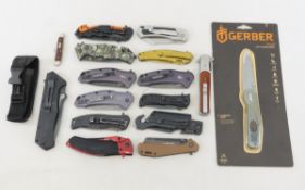 15 Pocket & Tactical Knives, Case & Others