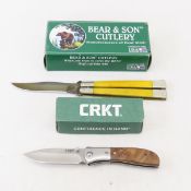 CRKT M4-02W folding & Bear & Son Butterfly Knives
