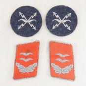 WWII German Luftwaffe Collar Tabs & patches