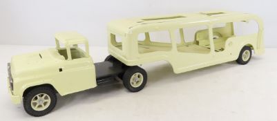 Vintage Buddy L Ford Car Carrier - Restored