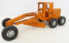 Orange Tonka Toys Diesel No. 800 Road Grader