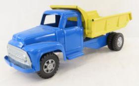 Yellow & Blue Painted Vintage Buddy L Dump Truck