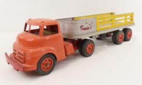 Wyandotte Plastic Cab-Over Truck & Metal Trailer