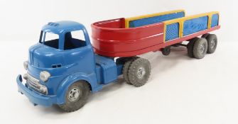 1950s Wyandotte Cab Over Truck & Flatbed Trailer