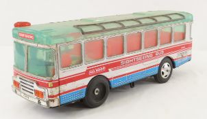 Alps Tin Battery Op Sightseeing Bus No. 6026