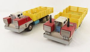 2 Sears Tin Litho The Turnpike Cattle Trucks