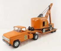 Tonka State Hi-Way Dept 975 Truck, Lowboy & Shovel