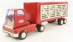 1960s Tonka Cattle Hauler Truck & Trailer