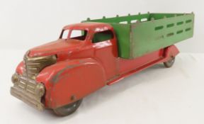 MARX Pressed Steel Farm Stake Truck