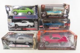 6 Diecast 1:18 Scale Cars, Hwy 61, Ertl & Other