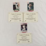 Banks, Stargell & Robinson Autographed Cards
