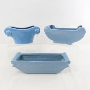 Vintage Abingdon Pottery Blue Vase & Planters