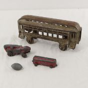 Antique Hubley Cast Iron Railroad Car & More