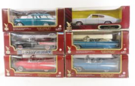 6 Road Legends 1:18 Scale Die Cast Classic Cars