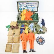 2 GI Joe Figures & Trunk with Hong Kong clothes