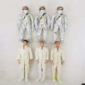 6 Vintage & modern GI Joe Astronaut Action Figures