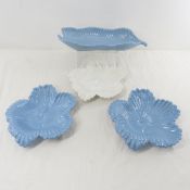 Vintage Abingdon Pottery Hibiscus Dishes & Platter
