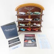 12 Franklin Mint 1:43 Scale Cars with Wall Display