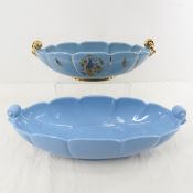 Abingdon Blue Peacock Fruit & Centerpiece Bowl