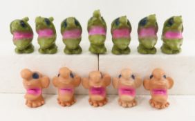 1970's Mattel Wax Filled Squishes OddBods & Witch