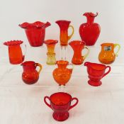 Vintage Hamon, Amberina & Other Crackle Glass