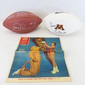 Joe Theismann & U of MN Gopher Signed Footballs