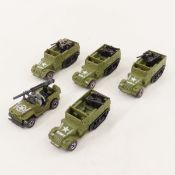 5 Hot Wheels Redline Military Vehicles