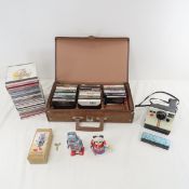Rock & Roll CD's & Cassettes, camera & windup toys