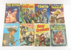 8 Western Comic Books- Davy Crockett, Cisco Kid