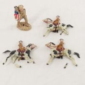 Vintage American Cavalry Metal Soldiers on Horses
