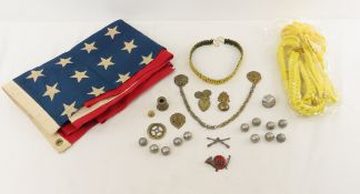48 Star American Flag, Military Cap Insignia, More