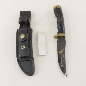 Schrade Duck's Unlimited Knife with sheath & stone