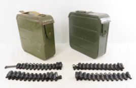 2 Vintage Soviet Maxim Machine Gun Ammo Cans