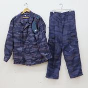 Vintage Serbian Purple Tiger Stripe Jacket, Shirt