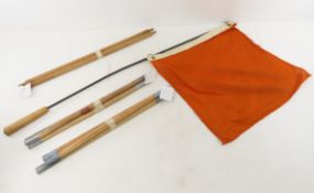 WWII 10th Mountain Division Tent Stakes & Flag