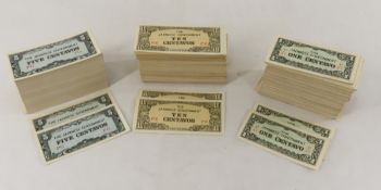 WWII Japanese Government 1, 5, & 10 Centavos Notes