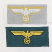 2 WWII German Kriegsmarine Cloth Breast Eagle