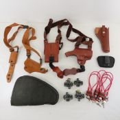 Leather Handgun Holsters, Soft Case, Gun Locks