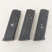 3 Glock 22 Magazines. .40 S&W. 15 rd.