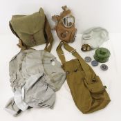 Vintage Soviet GP5 & Czech M10 Gas Masks