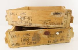 2 Wooden Norinco Ammunition Crates