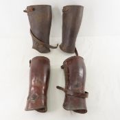 2 Pair WWI Leather Officer's Leggings