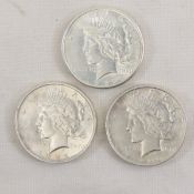 1922 P,D,S Peace Silver Dollars
