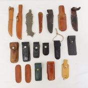 Collection of leather knife sheaths