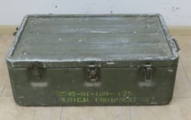 Vintage US Military Aluminum Medical Supply Chest