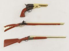 3 Vintage MARX Plastic Miniature Gun Replicas