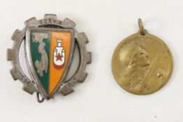WWI French Verdun Defense medal & Army Badge