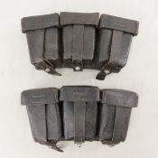 2 WWII German Ammunition Pouches