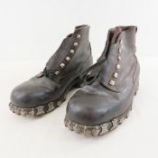 Vintage Swiss Army Leather Mountain Boots 27-1/2