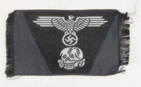 WWII German Cloth SS Panzer Cap Insignia